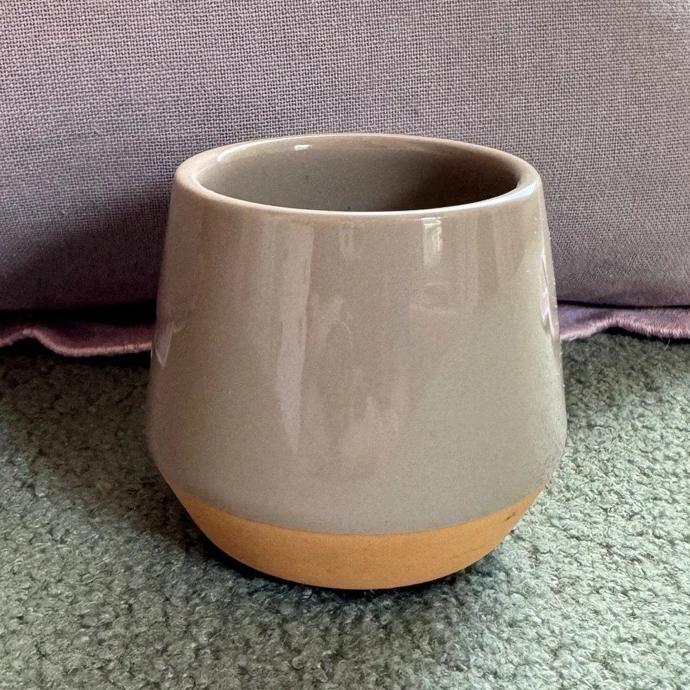 Two Toned Ceramic Mini Planter Pot
